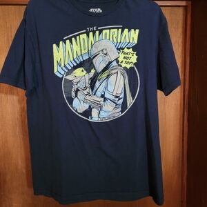 Star Wars Mandalorian Black and Yellow Tee